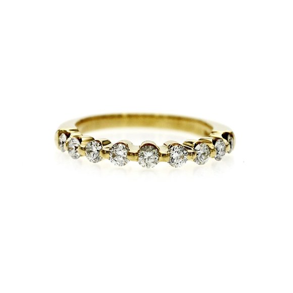 Authentic Roberto Coin 18K Yellow Gold Diamonds Band Ring Size 6 - Picture 1 of 7